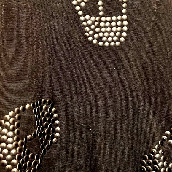 Moon Collection Los Angeles-Women's Black Tank Top-Skulls-Beads-Sheer open Back - Picture 4 of 11